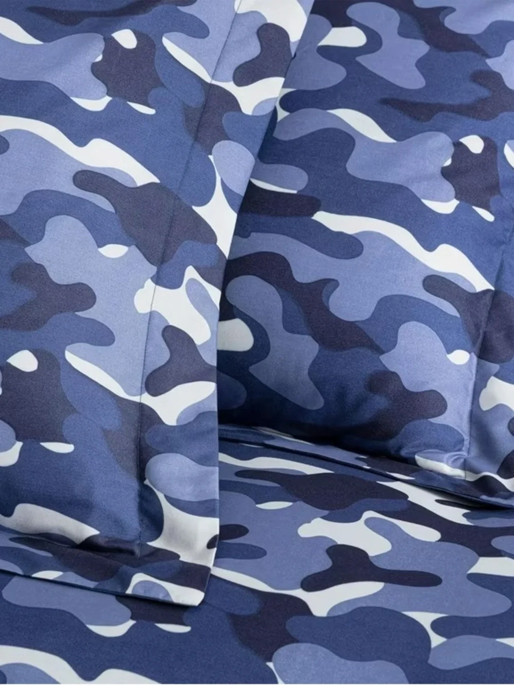 Blue Camouflage Queen 3 piece Comforter Set